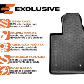 TAPETE BANDEJA TERA 2025 PRETO 5 PEÇAS