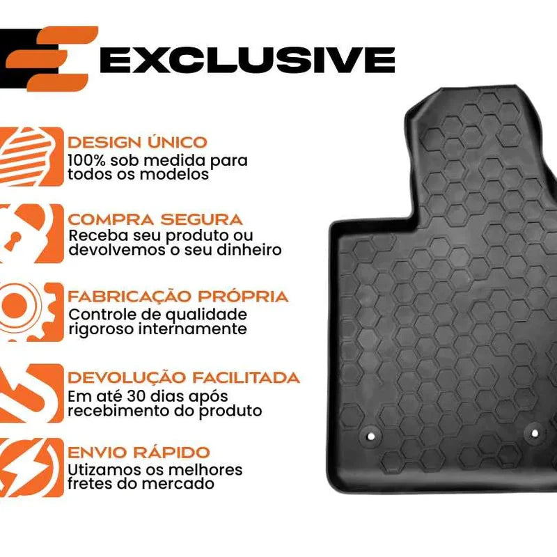 TAPETE BANDEJA TERA 2025 PRETO 5 PEÇAS